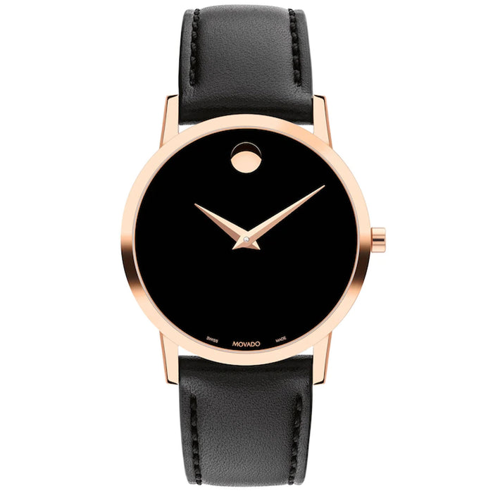 Movado Women's Classic Black Dial Watch - 607585