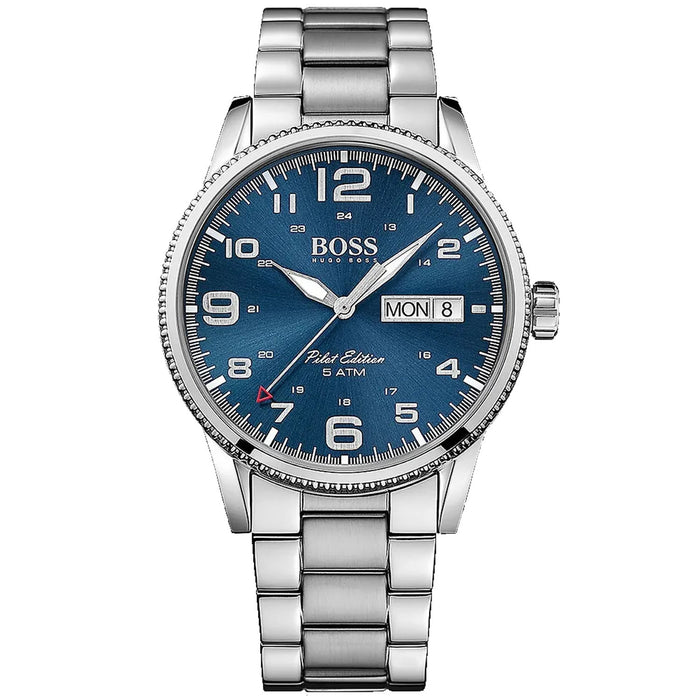 Hugo Boss Men's Pilot Vintage Blue Dial Watch - 1513329