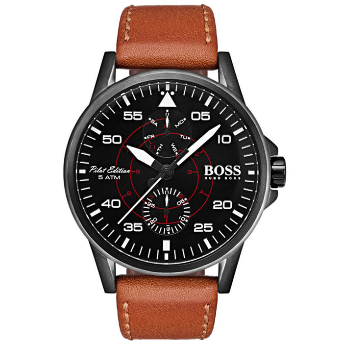 Hugo Boss Men's Pilot Aviator Black Dial Watch - 1513517