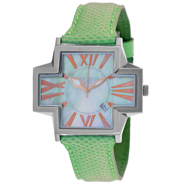 Locman Women's Italy Plus Mother of Pearl Dial Watch - 180MOPGR/GRKS