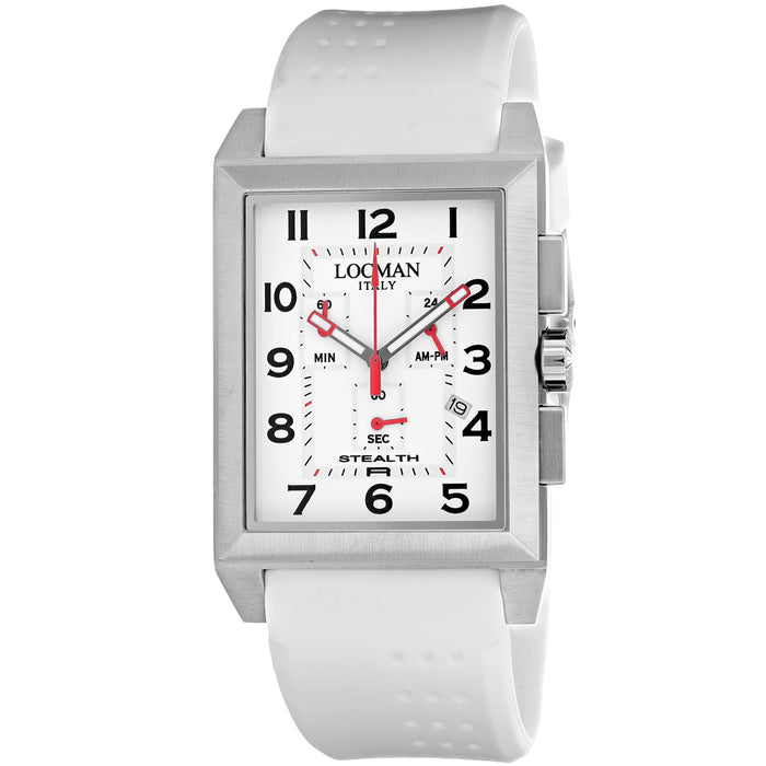 Locman Men's Classic White Dial Watch - 242WH2BK/WH