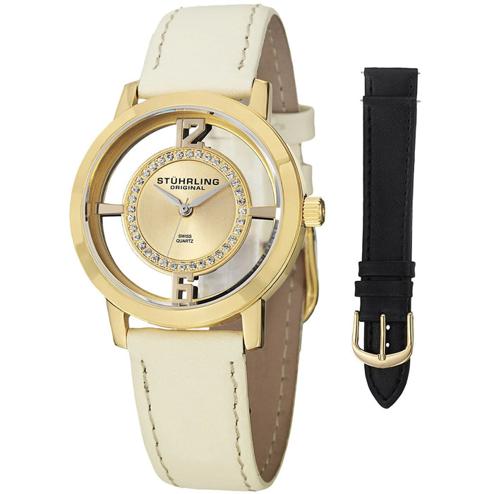 Stuhrling Women's Winchester Gold Dial Watch - 388L2.SET.02