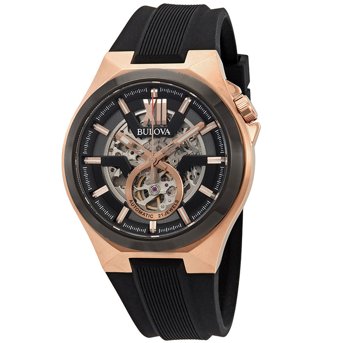 Bulova Men's Classic Black Dial Watch - 98A177