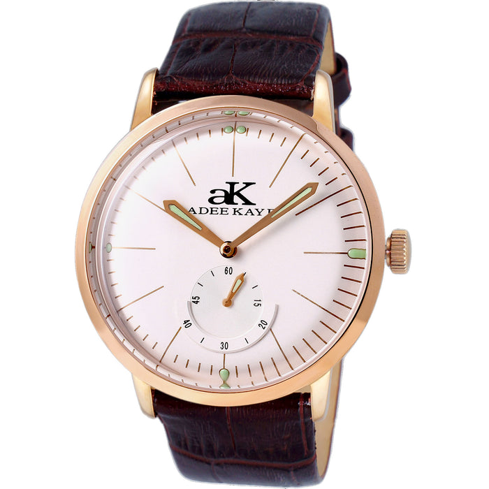 Adee Kaye Men's Simplicity White Dial Watch - AK9044N-MRG