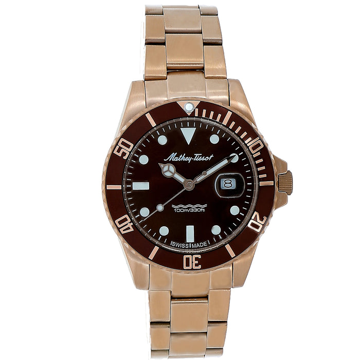 Mathey Tissot Men's Classic Brown Dial Watch - H908APRM