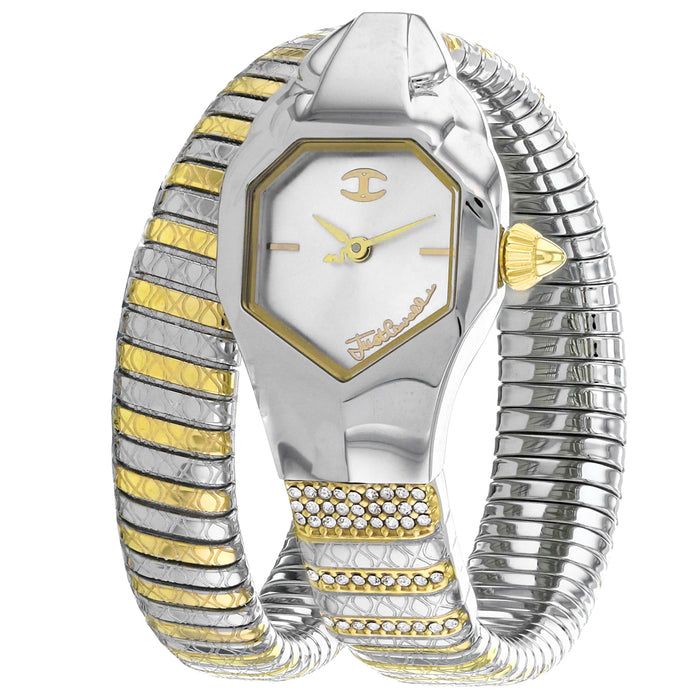 Just Cavalli Women's Glam Snake Silver Dial Watch - JC1L113M0045