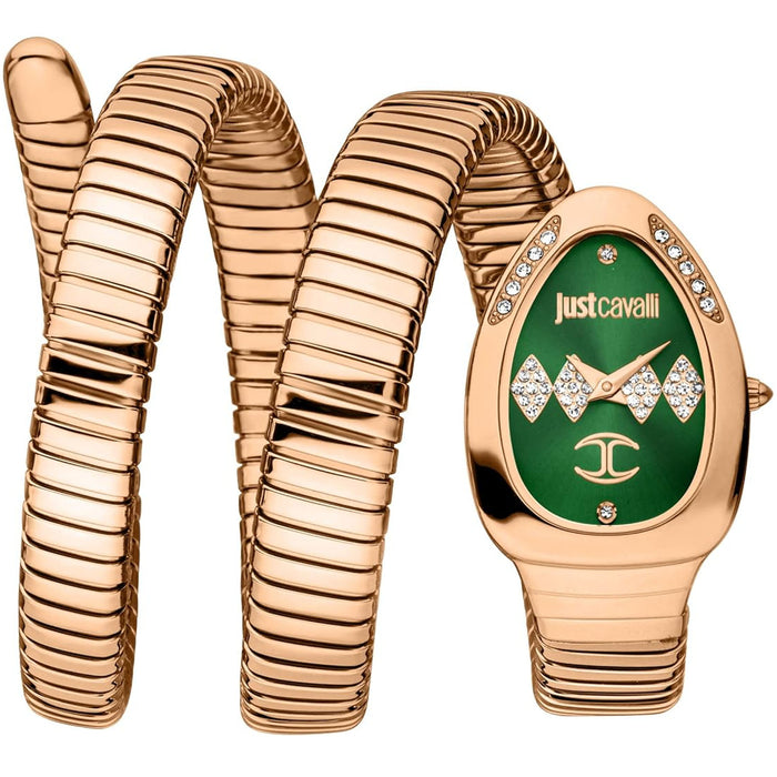 Just Cavalli Women's Vezzoso Green Dial Watch - JC1L230M0055