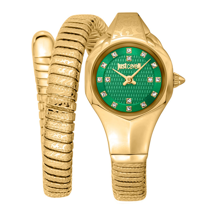 Just Cavalli Women's Amalfi Green Dial Watch - JC1L270M0035