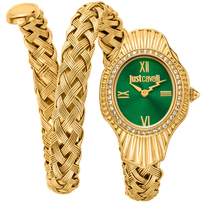 Just Cavalli Women's Twined Green Dial Watch - JC1L305M0035