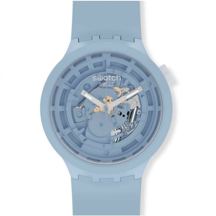 Swatch Men's C-Blue Blue Dial Watch - SB03N100