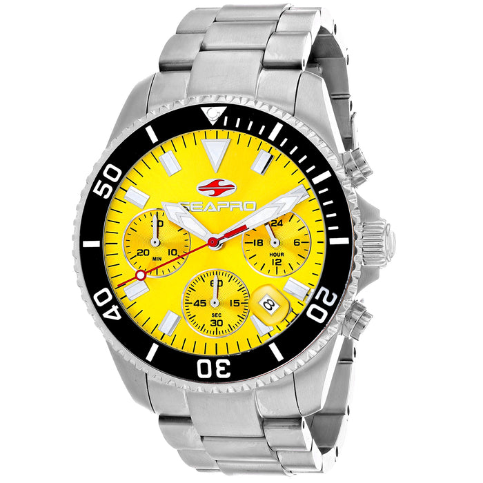 Seapro Men's Scuba 200 Chrono Yellow Dial Watch - SP4354