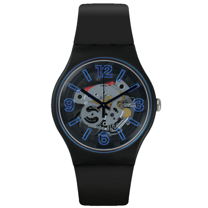 Swatch Men's Blueboost Black Dial Watch - SUOB165