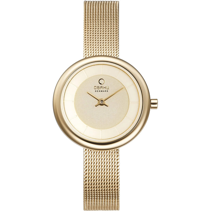 Obaku Women's Classic Gold Dial Watch - V146LXGGMG