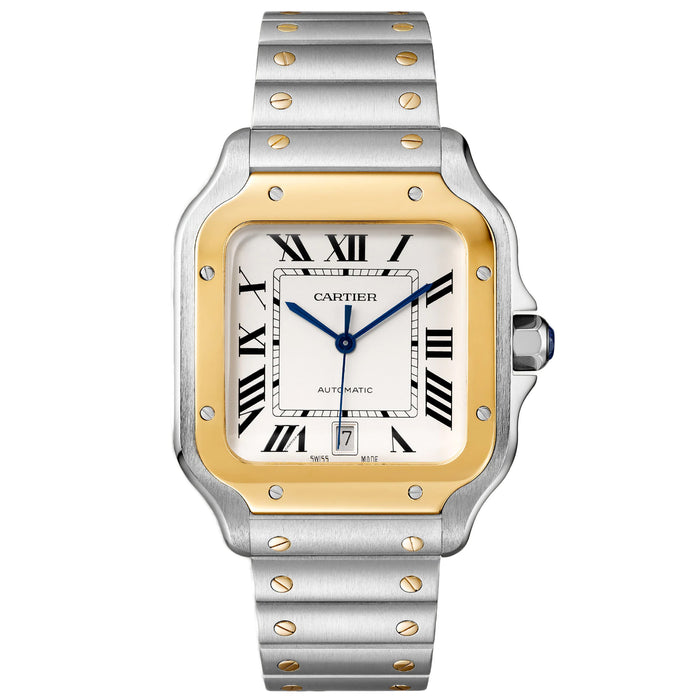 Cartier Men's Santos Silver Dial Watch - W2SA0009