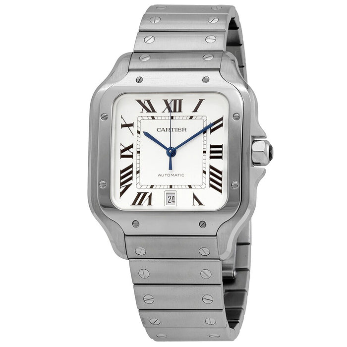 Cartier Men's Santos Silver Dial Watch - WSSA0018