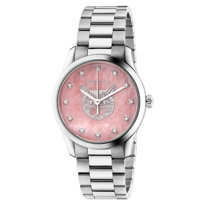 Gucci Women's G-Timeless Pink Dial Watch - YA1265025