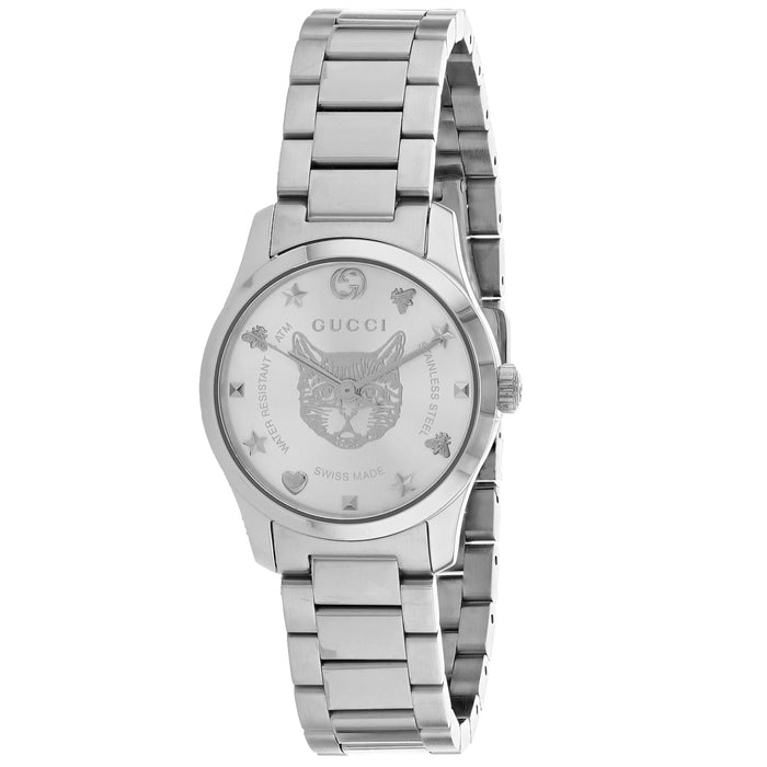 Gucci Women's G-Timeless Silver Dial Watch - YA126595
