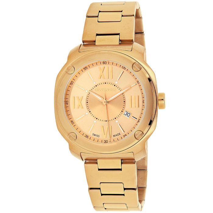 Wenger Men's Edge Romans Gold Dial Watch - 01.1141.121