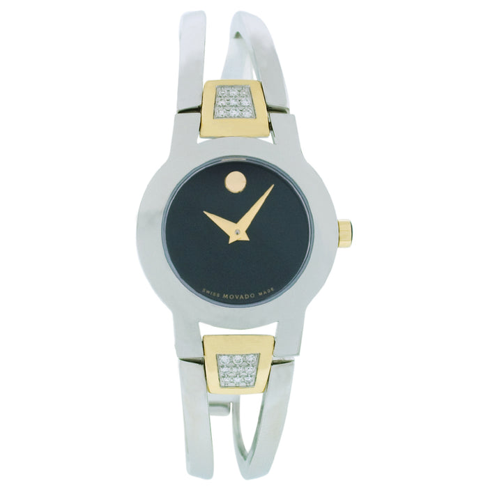 Movado Women's Amarosa Black Dial Watch - 604983