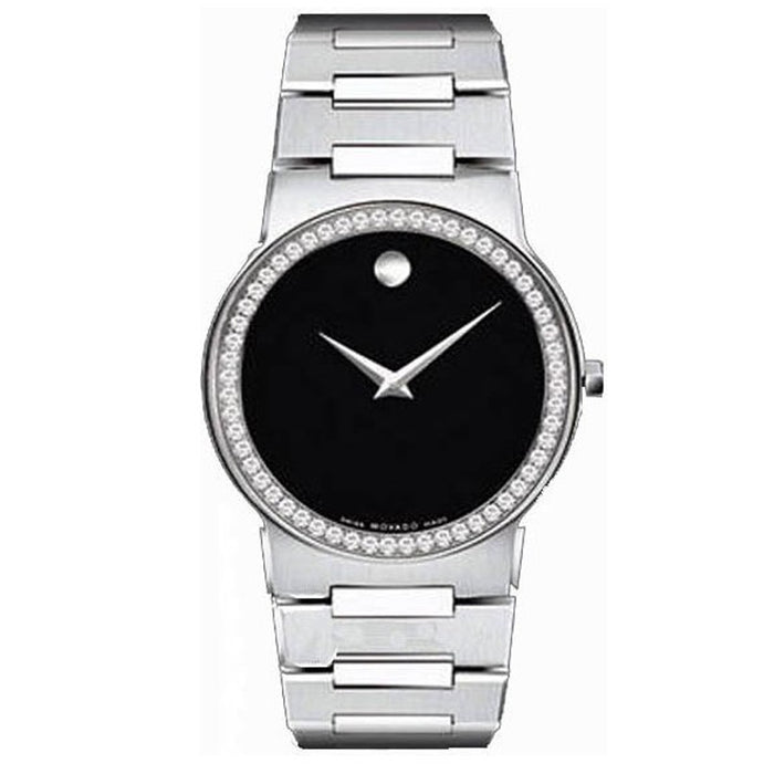 Movado Men's Safiro Black Dial Watch - 605852