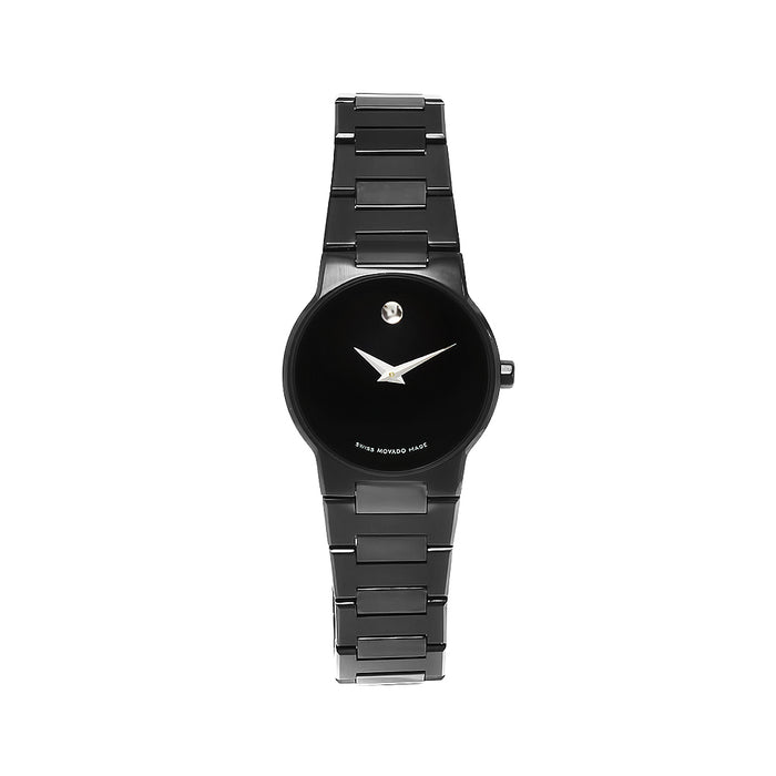 Movado Women's Safiro  Black Dial Watch - 605900