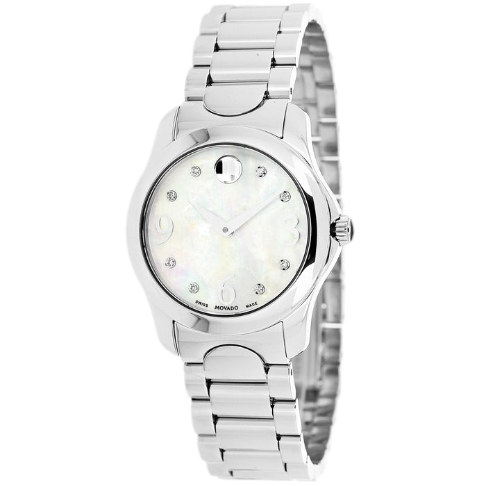 Movado Women's Moda White MOP Dial Watch - 606696