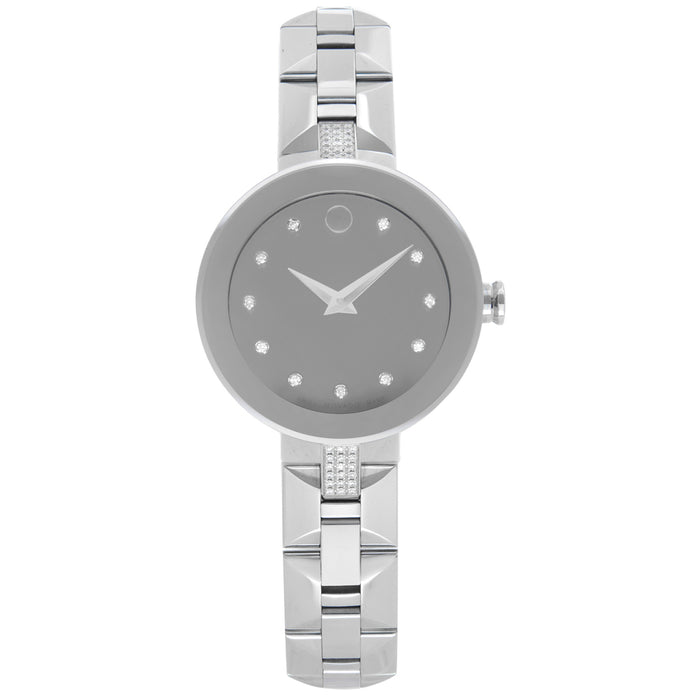 Movado Women's Sapphire Silver Dial Watch - 606815