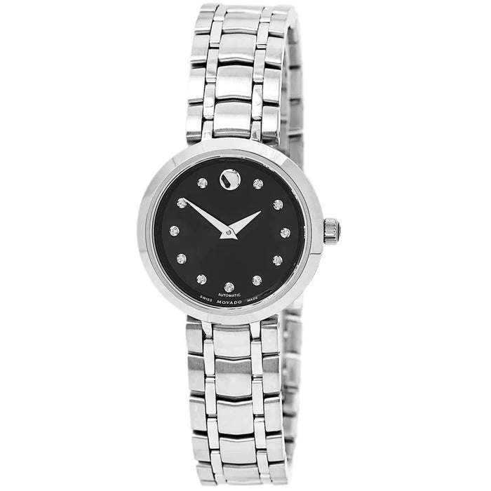 Movado Women's Classic Black Dial Watch - 606919