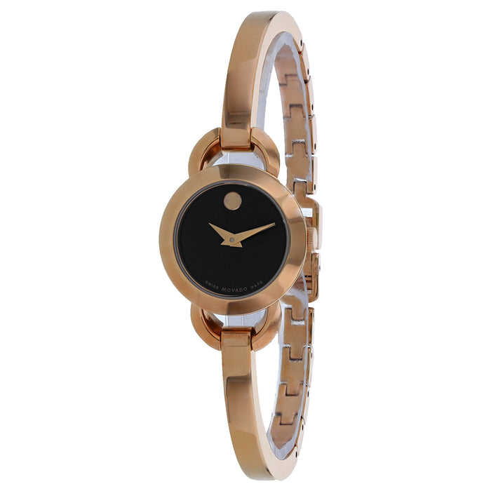 Movado Women's Rondiro Black Dial Watch - 607065