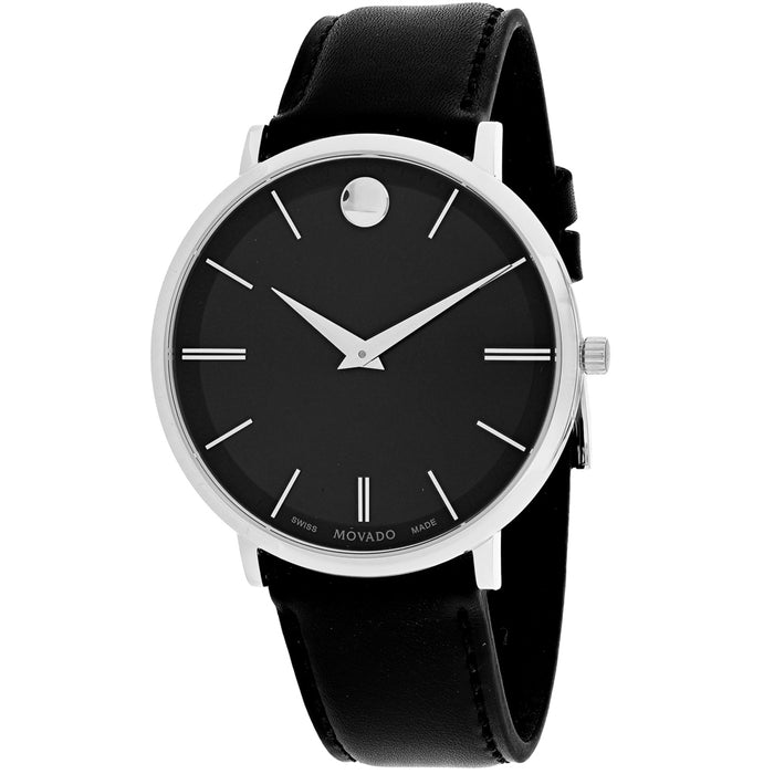 Movado Women's Ultra Slim Black Dial Watch - 607086
