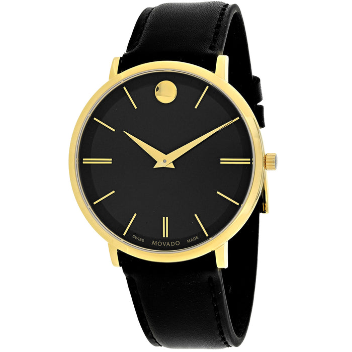 Movado Women's Ultra Slim Black Dial Watch - 607087
