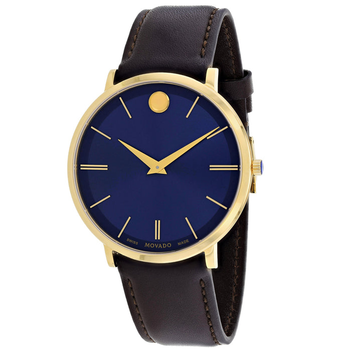 Movado Women's Ultra Slim Blue Dial Watch - 607088