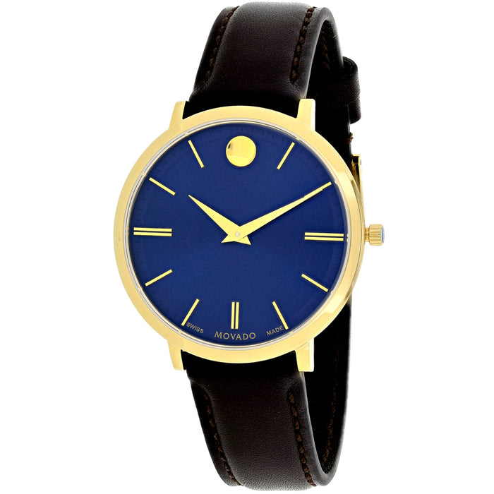 Movado Women's Ultra Slim Blue Dial Watch - 607092