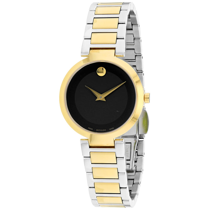 Movado Women's Modern Classic Black Dial Watch - 607102