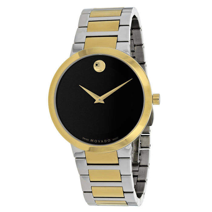 Movado Men's Modern Classic Black Dial Watch - 607120