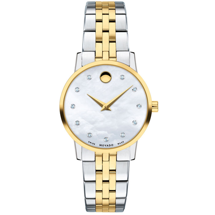 Movado Women's Museum White mother of pearl Dial Watch - 607208