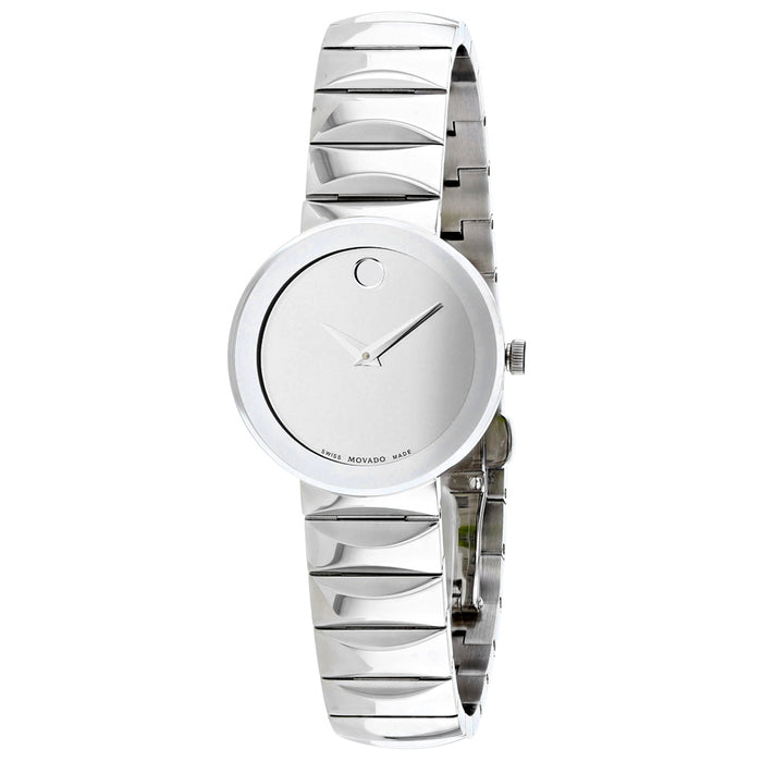 Movado Women's Sapphire Silver Dial Watch - 607213