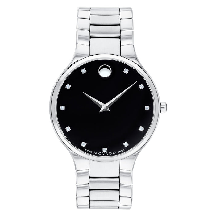 Movado Men's Serio Black Dial Watch - 607286