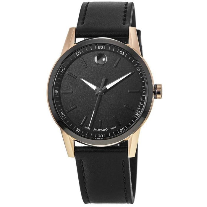 Movado Men's Museum Black Dial Watch - 607358