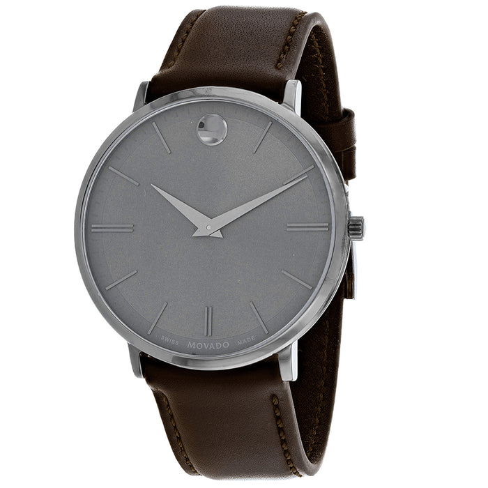 Movado Men's Ultra Slim Grey Dial Watch - 607377