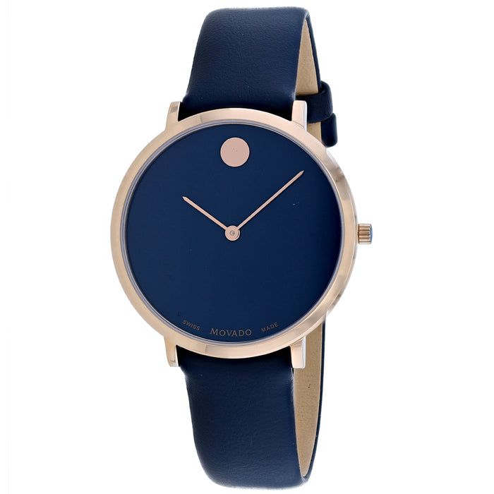 Movado Women's Modern Blue Dial Watch - 607390