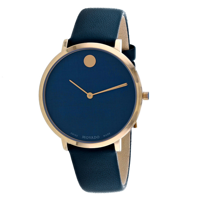 Movado Women's Classic Navy Blue Dial Watch - 607403