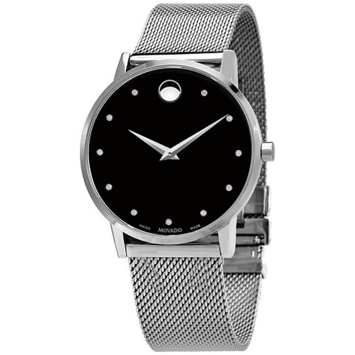 Movado Men's Museum Black Dial Watch - 607511