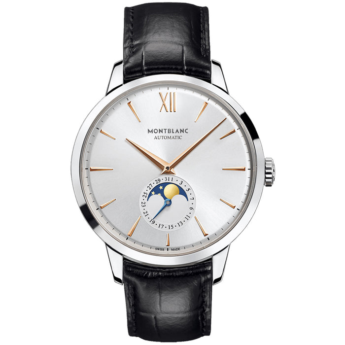 Mont Blanc Men's Heritage Spirit Silver Dial Watch - 111620