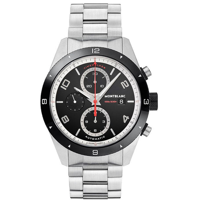 Mont Blanc Men's TimeWalker Black Dial Watch - 116097