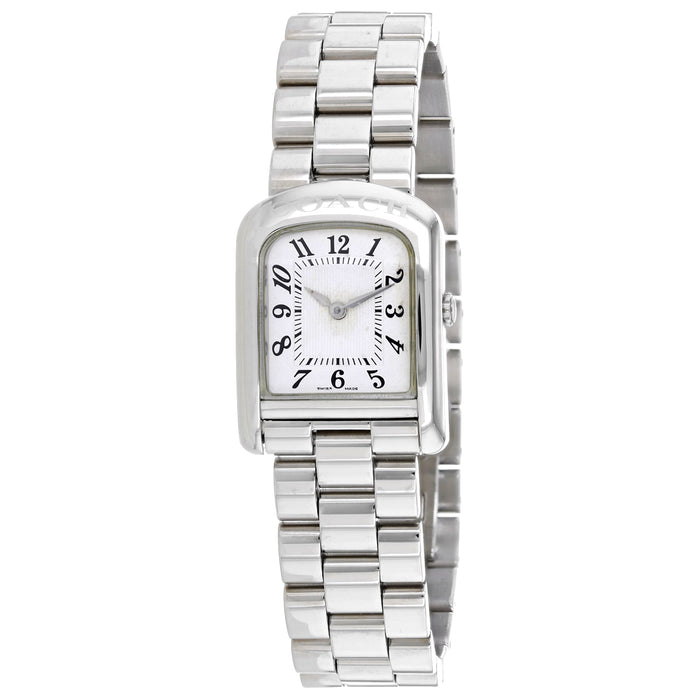 Coach Women's Silver Bracelet White Dial Watch - 14500146