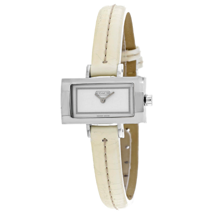 Coach Women's Beige Leather White Dial White Dial Watch - 14500467