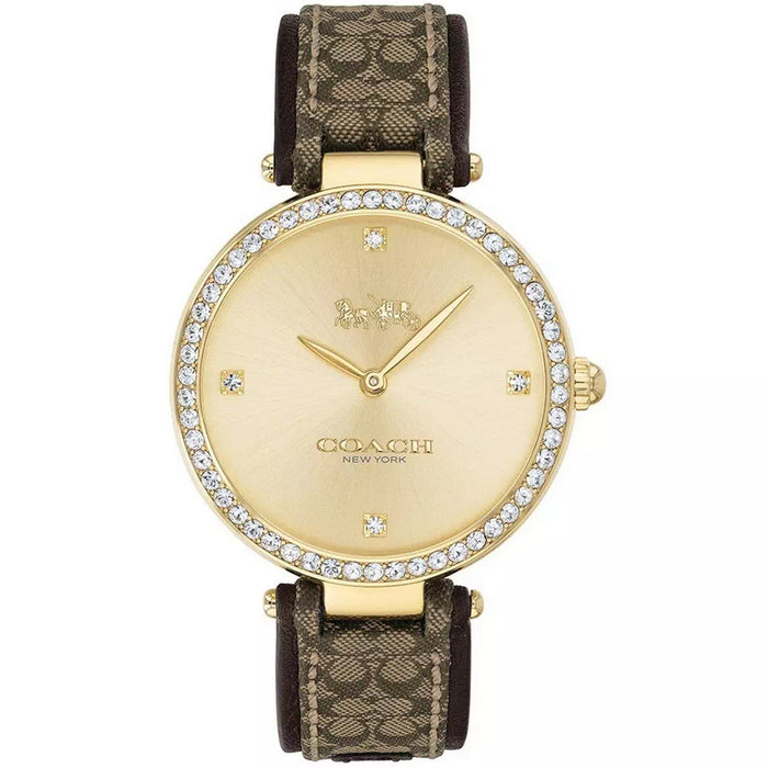 Coach Women's Jacquard Gold Dial Watch - 14503456