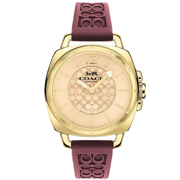 Coach Women's Boyfriend Gold Dial Watch - 14504178