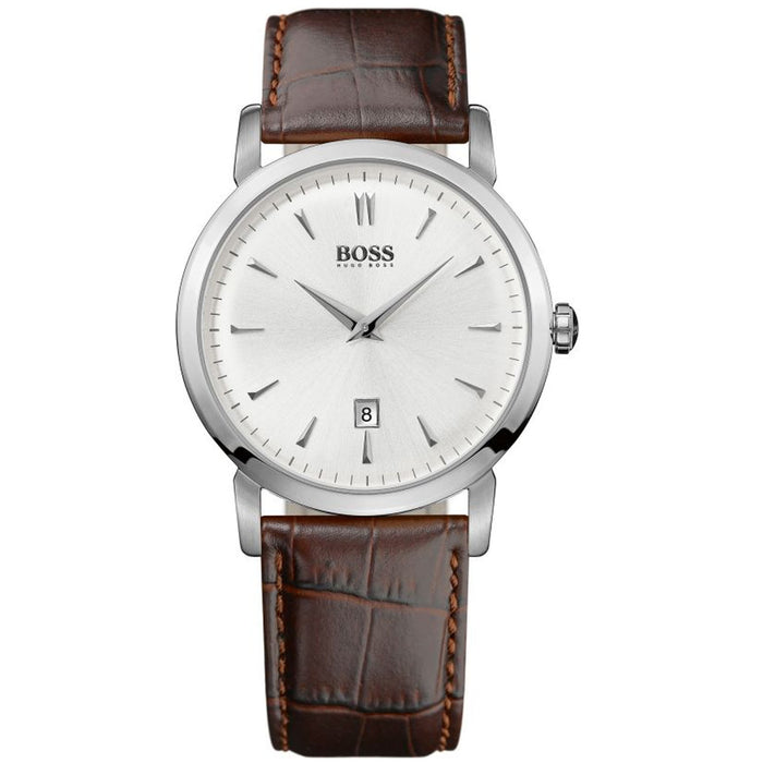 Hugo Boss Men's Slim White Dial Watch - 1512636